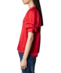 TASTE SATIN Red TOP
