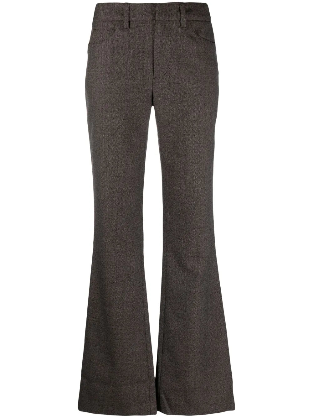 Tailored Flared Grey Trousers