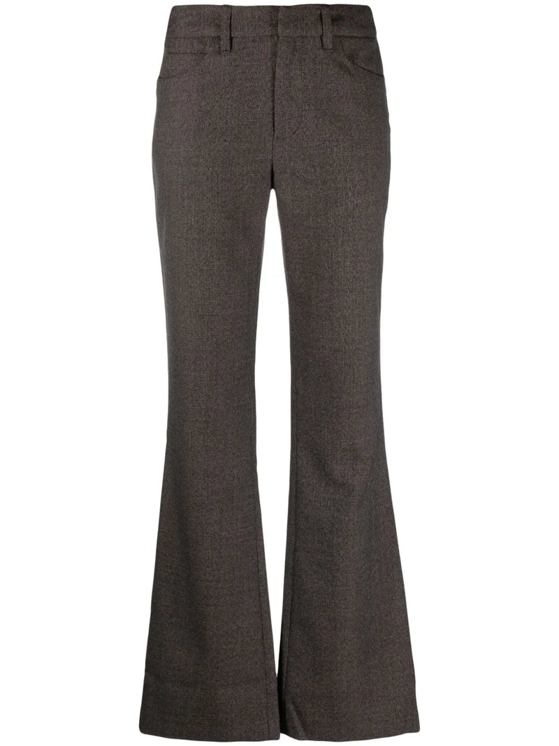 Tailored Flared Grey Trousers
