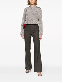 Tailored Flared Grey Trousers