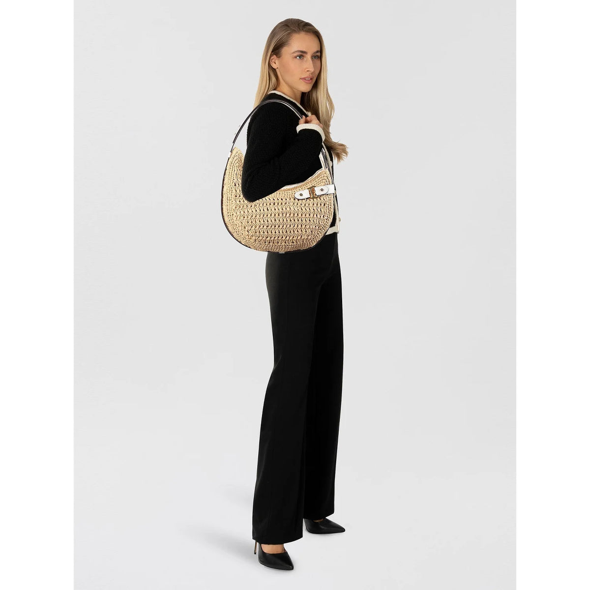 Tasha Crocheted Straw Bag