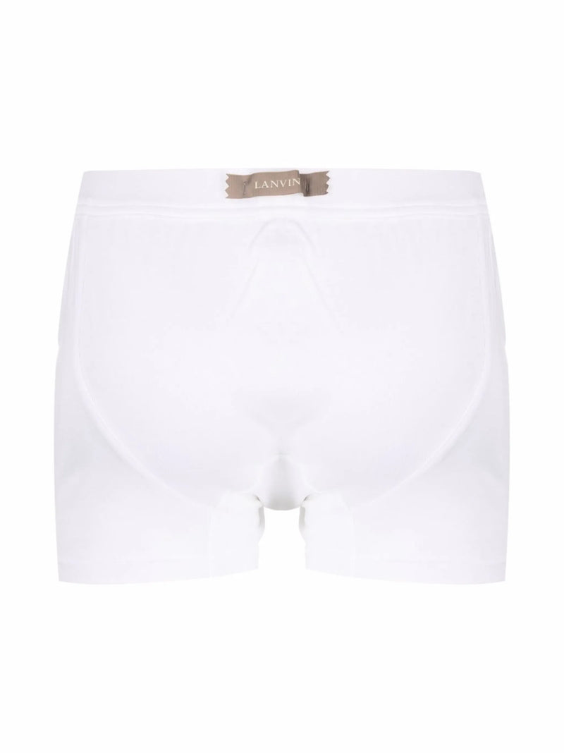 White Boxer With Buttons