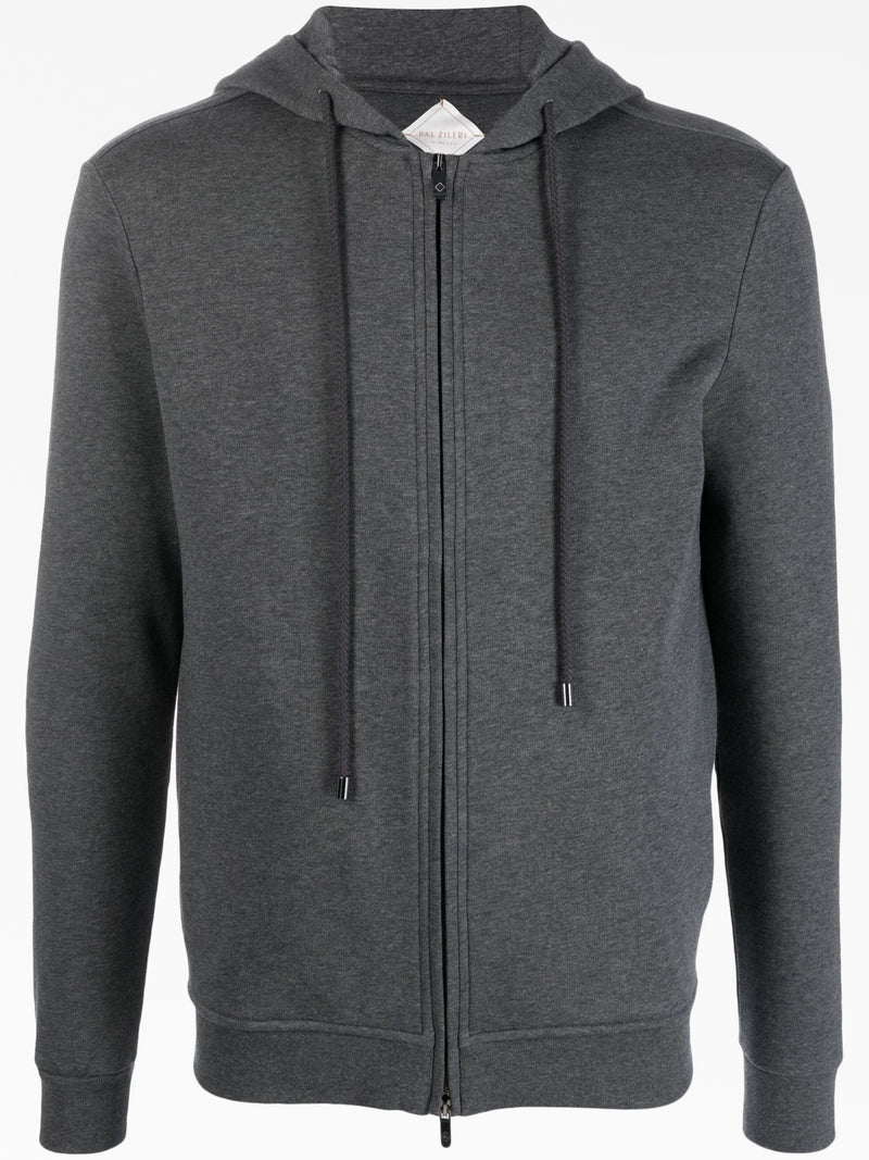 Zip-Fastening Grey Sweatshirt