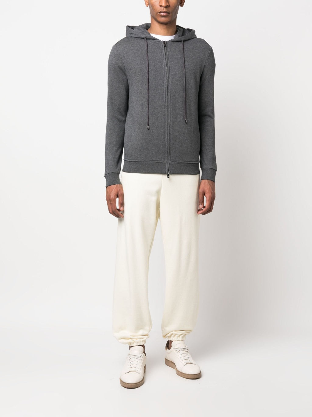 Zip-Fastening Grey Sweatshirt