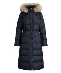 DW Warm Faux-Fur Trim Hooded Insulated Coat