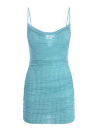 Cowl Blue Dress