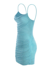 Cowl Blue Dress