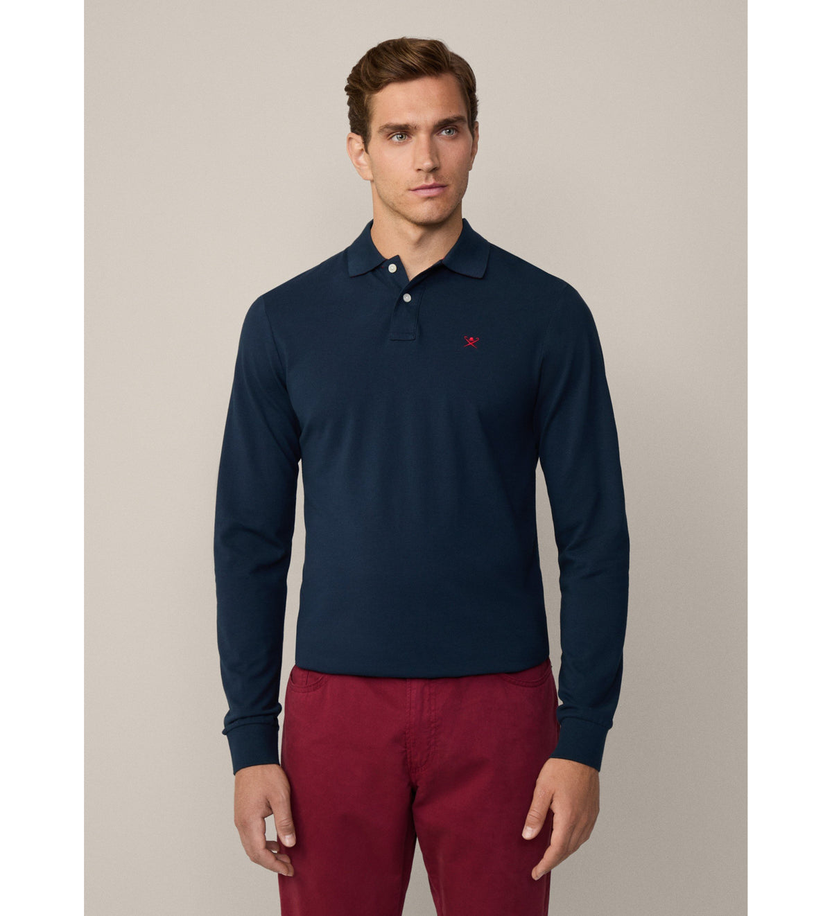 Hackett Long Sleeve Navy Shirt