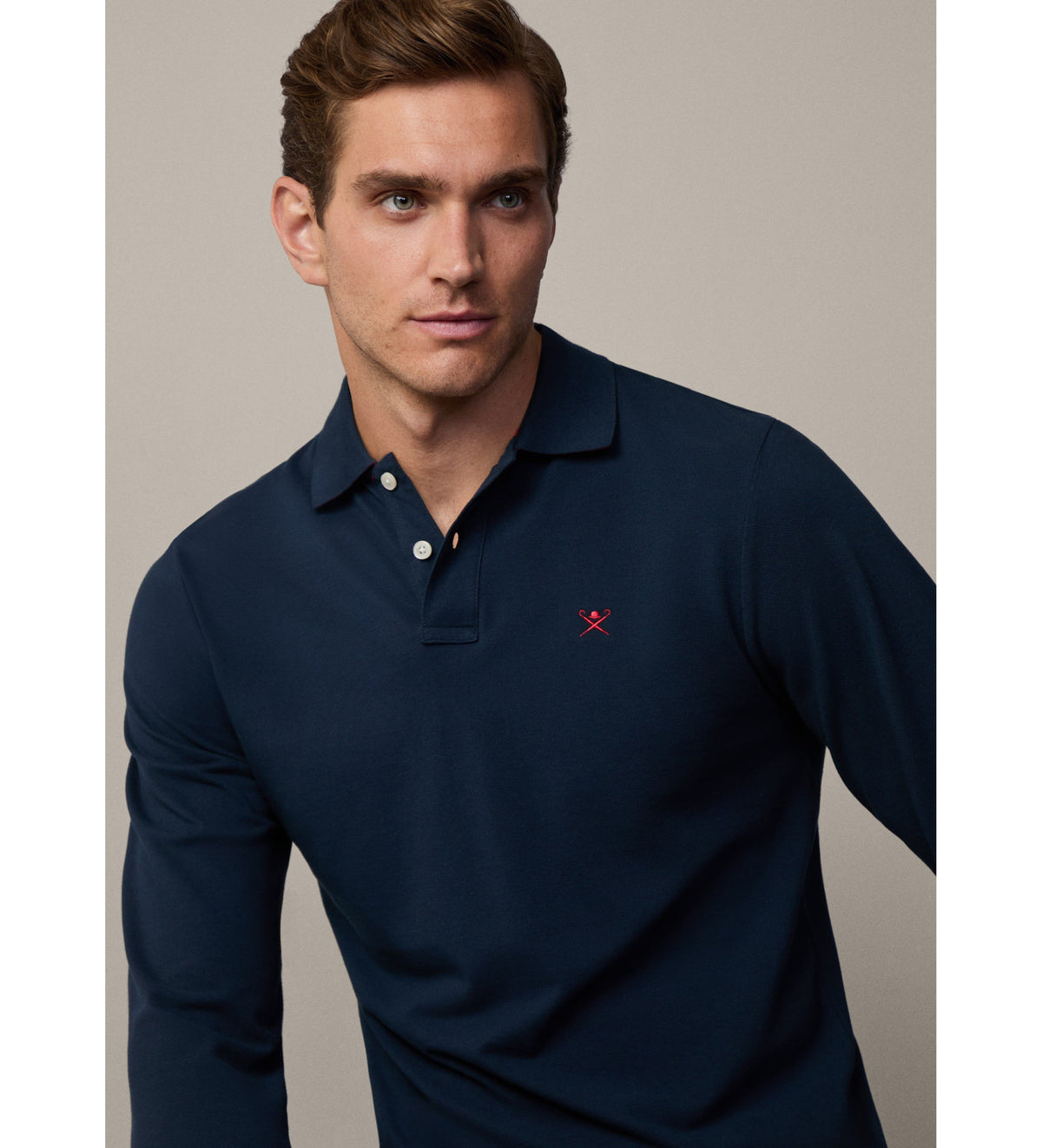 Hackett Long Sleeve Navy Shirt