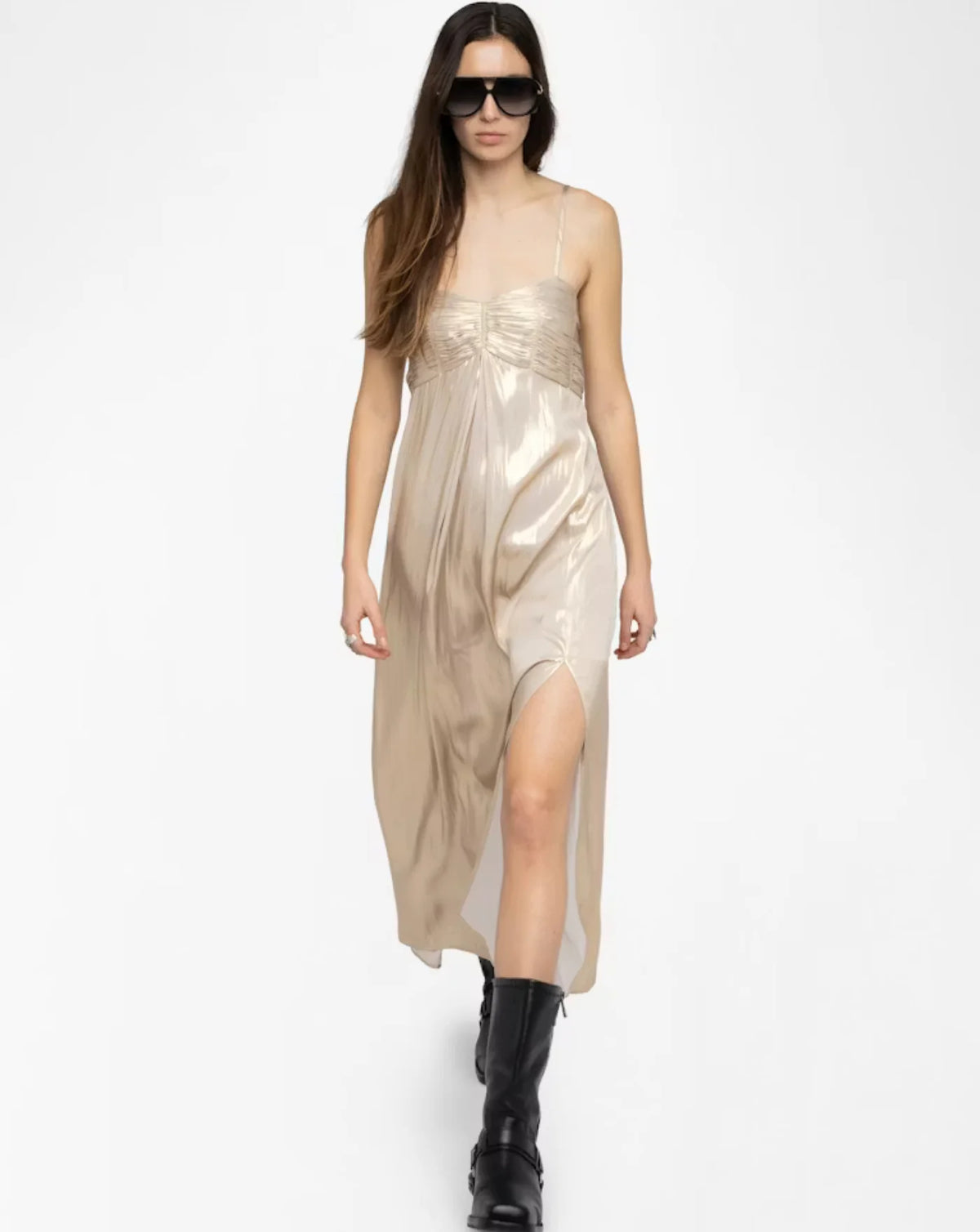 RIPPIE SATIN DRESS