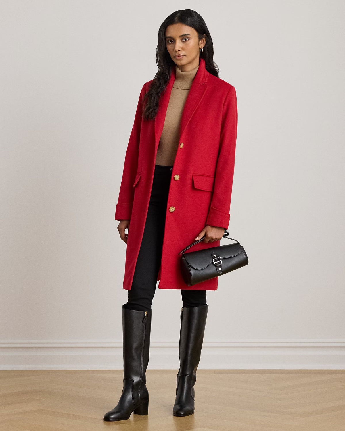 Wool SB 38" Lined Coat