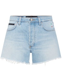 Logo-Appliquéd Blue Shorts
