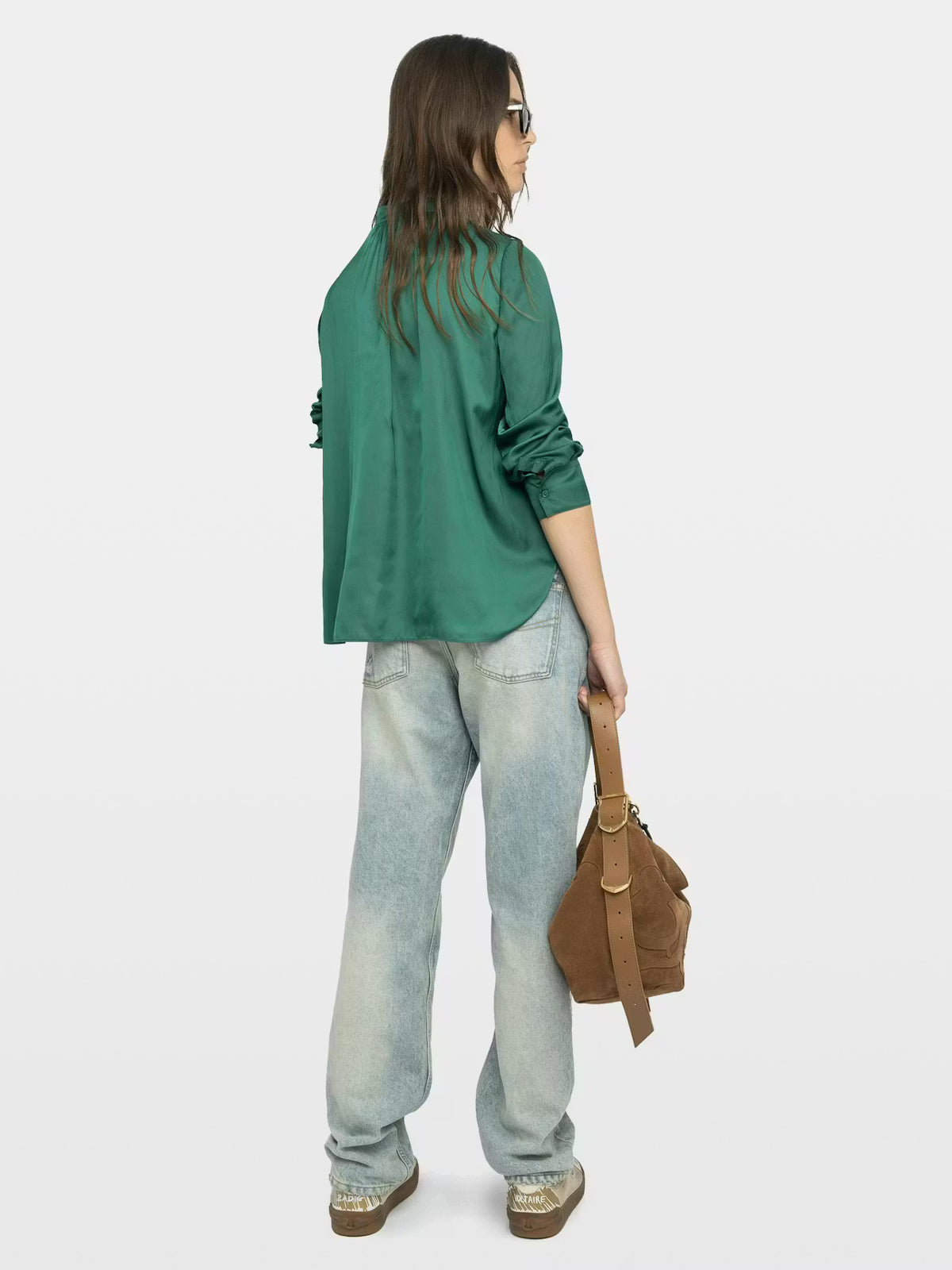 Satin Green Blouse