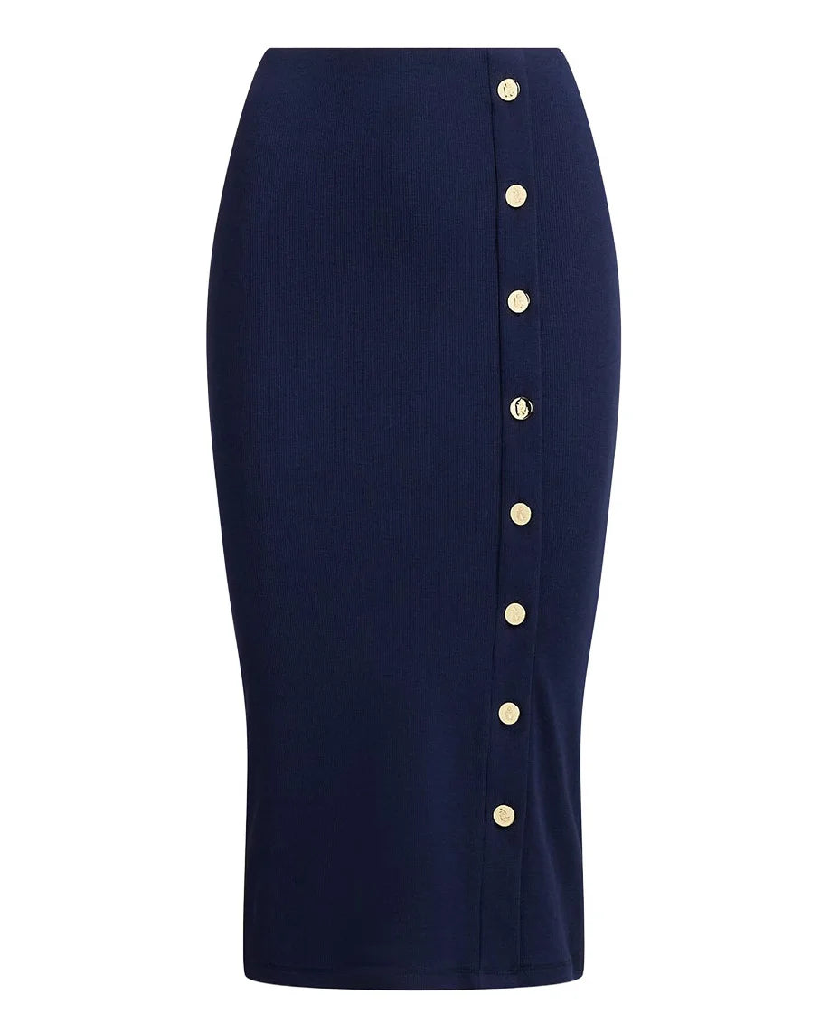 RIB MIDI SKIRT