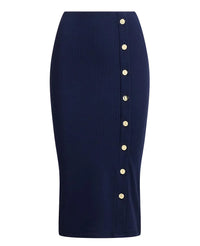 RIB MIDI SKIRT