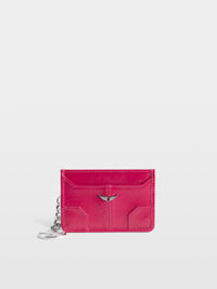 SUNNY PASS VINTAGE PATENT Red CARDHOLDER
