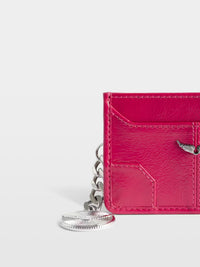 SUNNY PASS VINTAGE PATENT Red CARDHOLDER