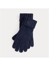Navy Blue embellished gloves