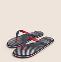 Tote Navy/Red Flip Flops