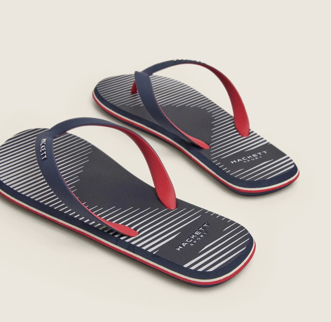 Tote Navy/Red Flip Flops