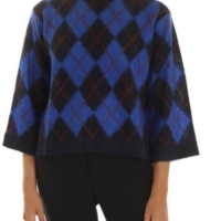 Argyle Roll Neck Sweater