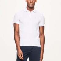 White Slim Fit Logo Polo Shirt