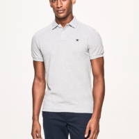 Light Grey Slim Fit Logo Polo Shirt