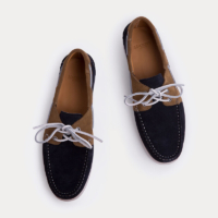 Navy/Sand Guersey Bicolour Suede Boat Shoes